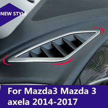 Cubiertas frontales de aire acondicionado para coche, embellecedor decorativo de lentejuelas, marco de salida de aire, estilo para Mazda3, Mazda 3, axela, años 2014 a 2018 2024 - compra barato