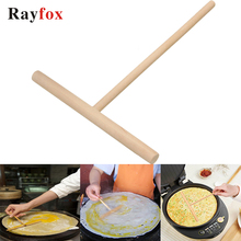 2pcs/set Kitchen Accessories Chinese Specialty Crepe Maker Pancake Batter Wooden Spreader Stick Home Kitchen Tool DIY Supplies T 2024 - buy cheap