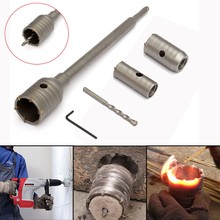 3Pcs Hole opener 30/40/50mm Shank Hole Saw Cutter Concrete Cement Stone Wall Drill Bit with Wrench 2024 - buy cheap