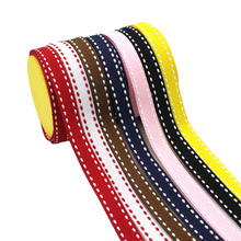 [IuBuFiGo] 3/8"(9mm) Stich Grosgrain Ribbon DIY Bow Handmade Craft Gift Packing Tape 100yard/lot 2024 - buy cheap