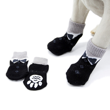 Winter Warm Pet Dog Cat Knitted Shoes Indoor Thick Soft Bottom Cotton Shoes For Small Dogs Cats Anti-Slip Pet Socks Pet Supplies 2024 - buy cheap