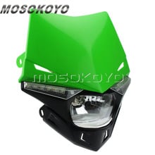 Faro delantero LED para motocicleta Dirt Bike, luz delantera de visión H4, Enduro, para Kawasaki, Yamaha, Suzuki 2024 - compra barato