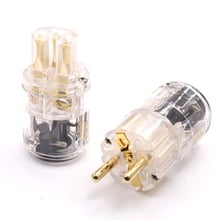 Hifi  EU Power Plug IEC Audio Connector  Brass Gold plated Ac Power Cord Plugs 2024 - buy cheap