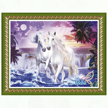 Animais da foto do cavalo strass dmc 3598R-Quadrado mosaico diamante pintura Diamante bordado ponto cruz 2024 - compre barato