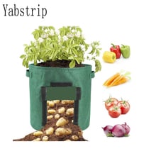 Breathable plant grow root bag Planting pouch For Vegetable Potato Tomato Moisturizing jardim yard Vertical Garden Grow Bag pots 2024 - buy cheap