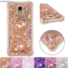 Glitter Cover For Samsung Galaxy J6 2018 Cute Bling Liquid Bumper Case SM-J600F/DS SM-J600FN/DS Soft Cases SM J600FN/DS J600F/DS 2024 - buy cheap