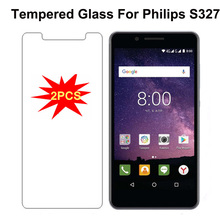 2PCS For Philips S327 Case Tempered Glass Screen Protector 9H 2.5D Explosion proof Ultra-thin Film For Philips S327 Mobile Phone 2024 - buy cheap