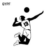 QYPF 13*16.1CM Interesting Volleyball Player Jersey Number 13 Decor Car Sticker Reflective Accessories Motorcycle Vinyl C16-1401 2024 - buy cheap