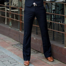 Весна 2019, Европейский Американский брючный костюм, новые стильные мужские расклешенные брюки, строгие брюки, брюки с расклешенным низом, штаны с вырезами, размер 28-37 2024 - купить недорого