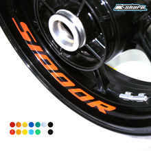 Adesivos refletivos personalizados para roda, 8 peças, autocolantes, personalizados, para bmw s1000r, s1000, r, s, 1000r 2024 - compre barato