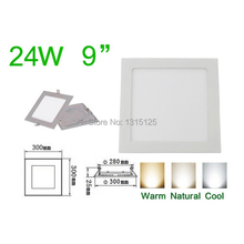 40PC/LOT High quality SMD2835  24W LED Recessed ceiling light, Square LED Panel Lights 300mm, AC85-265V  LED Lamp +free shipping 2024 - buy cheap