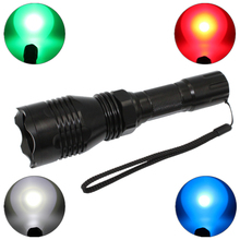 Тактический охотничий светильник зеленый светильник светодиодный светильник XPE R2 светодиодный фонарь 18650 lanterna 2024 - купить недорого