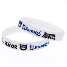 Pulsera de decoración de silicona OBH Elrubius, tamaño juvenil, Color blanco grabado y relleno, 50 Uds. 2024 - compra barato