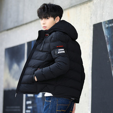 Dropshipping Streetwear Fashion Winter Jacket Men Hooded Thick Warm Parka Mens Winter Coat Casual Slim Student Male Overcoat 2024 - buy cheap