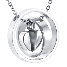 IJD9954-Collar de corazón de amor de urna de cremación para hombre y mujer, medallón colgante, collar de ceniza de hueso, joyería 2024 - compra barato