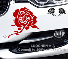 Car Stickers Flowers Beautiful Red Rose Creative Decals Cyter Auto Tuning Styling Waterproof 15x14cm 24x23cm Duad D10 2024 - buy cheap