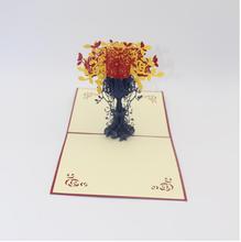 Cartões de felicitações com envelopes, cartão 3d cortado à laser, cartão de aniversário, dia dos namorados, presente para amantes de flores 2024 - compre barato