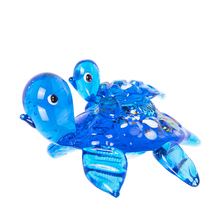 H&D Handmade Glass Turtle Mom with Baby Figurines Glass Blown Sea Animal Paperweight Collectable Gift Home Garden Decor Ornament 2024 - buy cheap