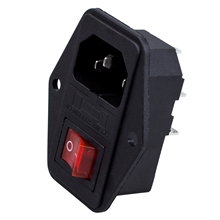 Ksol novo estilo iec320 c14 módulo de entrada e fusível interruptor de energia macho tomada 10a 250v