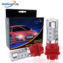 Bombilla LED T25 3157 P27 para coche, luces de señal de giro de 12V, 7W, Chip Cree rojo, 12SMD 5630, P27W 2024 - compra barato