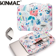 Kinmac bolsa de marca à prova de choque laptop 12,13,14,15,15.6 polegadas, estojo de bolsa flor para macbook air pro notebook pc, dropship 2024 - compre barato