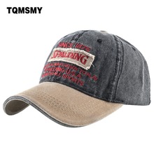 TQMSMY 100% Washed Denim Cotton Men's Summer Baseball Caps Women Embroidery Letter Caps for Men Snapback Hat Visor Hat TMA31 2024 - buy cheap