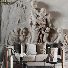 beibehang Custom wallpaper 3D relief embossed little angel background wall painting wall papers home decor papel de parede 2024 - buy cheap