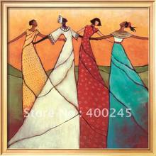 Modern abstract oil painting African woman art for bedroom decor Unity 100% handmade oil on canvas high quality 2024 - buy cheap
