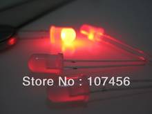 100pcs 5mm Red Ultra Bright Diffused red LED Lamps New free shipping 5mm light-emitting diode milky white lens 2024 - buy cheap