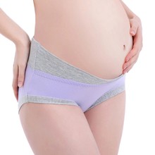 Calcinha de algodão para maternidade, roupa íntima para mulheres grávidas, em formato de u 2024 - compre barato