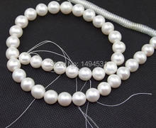 Venta al por mayor joyas perlas AAA Perlas cultivadas blancas 10x11mm gema suelta hebra-Envío gratis 2024 - compra barato