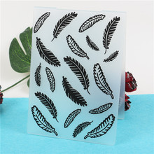 Feather Plastic Embossing Folder Template For Scrapbooking Photo Album Paper Card Background Decoration 2024 - buy cheap