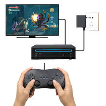 Классический проводной игровой контроллер, игровой пульт дистанционного управления Pro, джойстик с амортизирующим управлением для Nintendo Wii 2024 - купить недорого