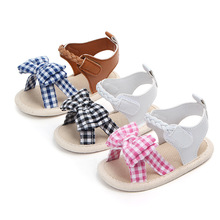 Summer Baby Shoes First Walkers Soft Sole Plaid Anti-slip Flower Pattern Crib Shoes Canvas y13 2024 - buy cheap