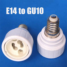 2 peças soquete adaptador de lâmpada e14 para gu10, suporte de lâmpada conversora, base de lâmpada