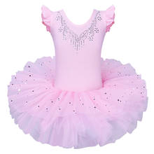 BAOHULU Girls Ballet Tutu Tulle Dress Sleeveless Gymnastics Leotard Diamond Pink Bow Pattern Ballet Leotard For Girl Ballerina 2024 - buy cheap