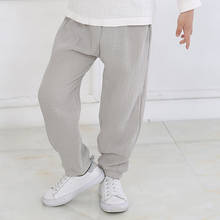 2021 Summer Spring Baby Boys Girls Breathable Cotton Linen Harem Long Pants Kids Clothes Children Sweatpants Trousers 2024 - buy cheap