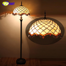 FUMAT European Style Warm Stained Glass Floor Lamp Home Decor Baroque shade Floor Lights Stand For Living Room LED Floor Lamp 2024 - buy cheap