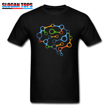 Camiseta Geek Brain para hombres y adultos, camisa Normal, programador mecánico, ropa Funky, de algodón, color negro 2024 - compra barato
