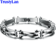 Polished Stainless Steel Bracelet Men 11MM Chain Link Men's Bracelets Fashion Male Jewelry Accessory Bracelete Mannen Armband 2024 - buy cheap