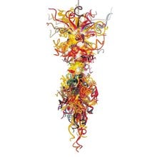 Brilliant Tropical Lamps Multi-yellow LED handmade Blown Glass Chandelier Lighting Chihuly Chandeliers 2024 - buy cheap