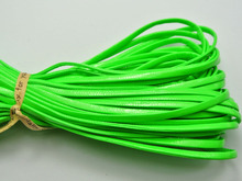Cordón de joyería de cuero sintético suave, color verde, 10 metros, 3x1mm 2024 - compra barato
