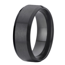 8 мм чисто черные титановые кольца для мужчин крутые мужские обручальные кольца обещают годовщину мужские кольца мужские ювелирные изделия 2024 - купить недорого