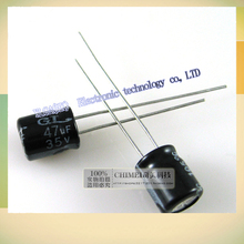 Novo original 35 v 47 uf capacitor eletrolítico 3 c componentes eletrônicos digitais partsfree envio 5*11 2024 - compre barato