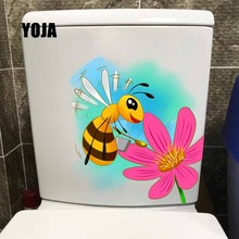YOJA 23,2X23,2 CM pegatinas de pared de Arte Moderno calcomanía de baño decoración del hogar pequeñas abejas recoger miel T5-0854 2024 - compra barato