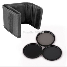 Hot 2014 nova 3 pcs 77 mm densidade neutra ND2 ND4 ND8 Lens Kit filtro definir ND + 2 + 4 + 8 + saco de pano caso para Canon Nikon Sony Camera 2024 - compre barato