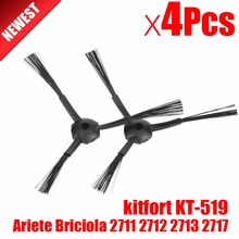 4Pcs Side Brush replacement for Kitfort 503  Ariete Briciola 2711 2712 2713 2717 ilife v7s Robot Vacuum Cleaner Robotisc Parts 2024 - buy cheap
