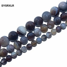 Wholesale Free Shipping Natural Round Coffee Agat Stone Beads For Jewelry Making DIY Bracelet Necklace 6 8 10 MM Strand 15'' 2024 - buy cheap