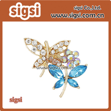 mother's day rhinestone double butterfly insect brooch pin for women hijab pin brooches decoration 2024 - buy cheap