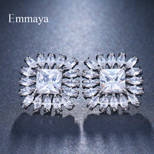 Emmaya Famous Brand Zircon Earrings for women and girl Luxury Cubic Zirconia Stud Earrings Fashion Jewelry 2024 - buy cheap